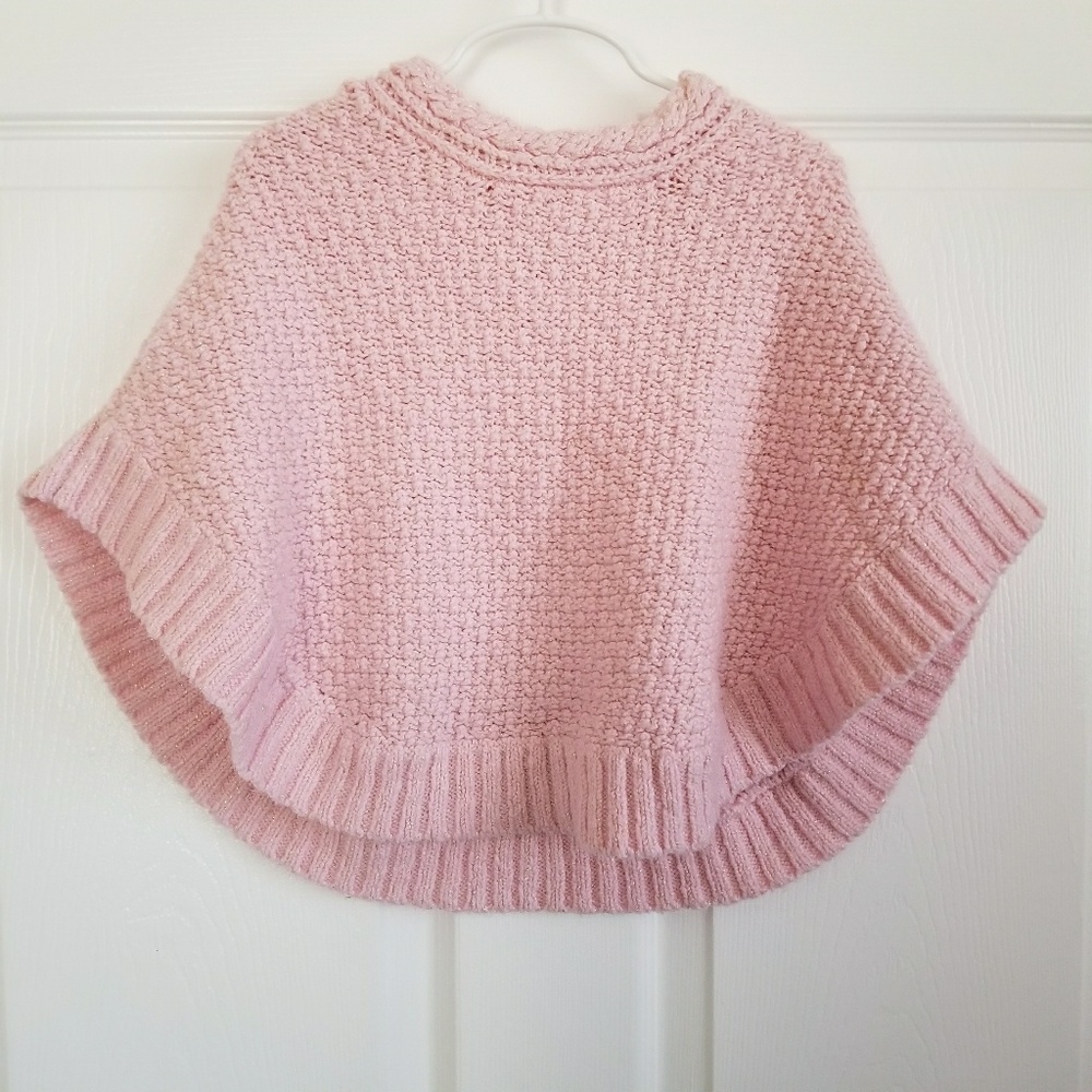 New Cat &Jack pink knit poncho